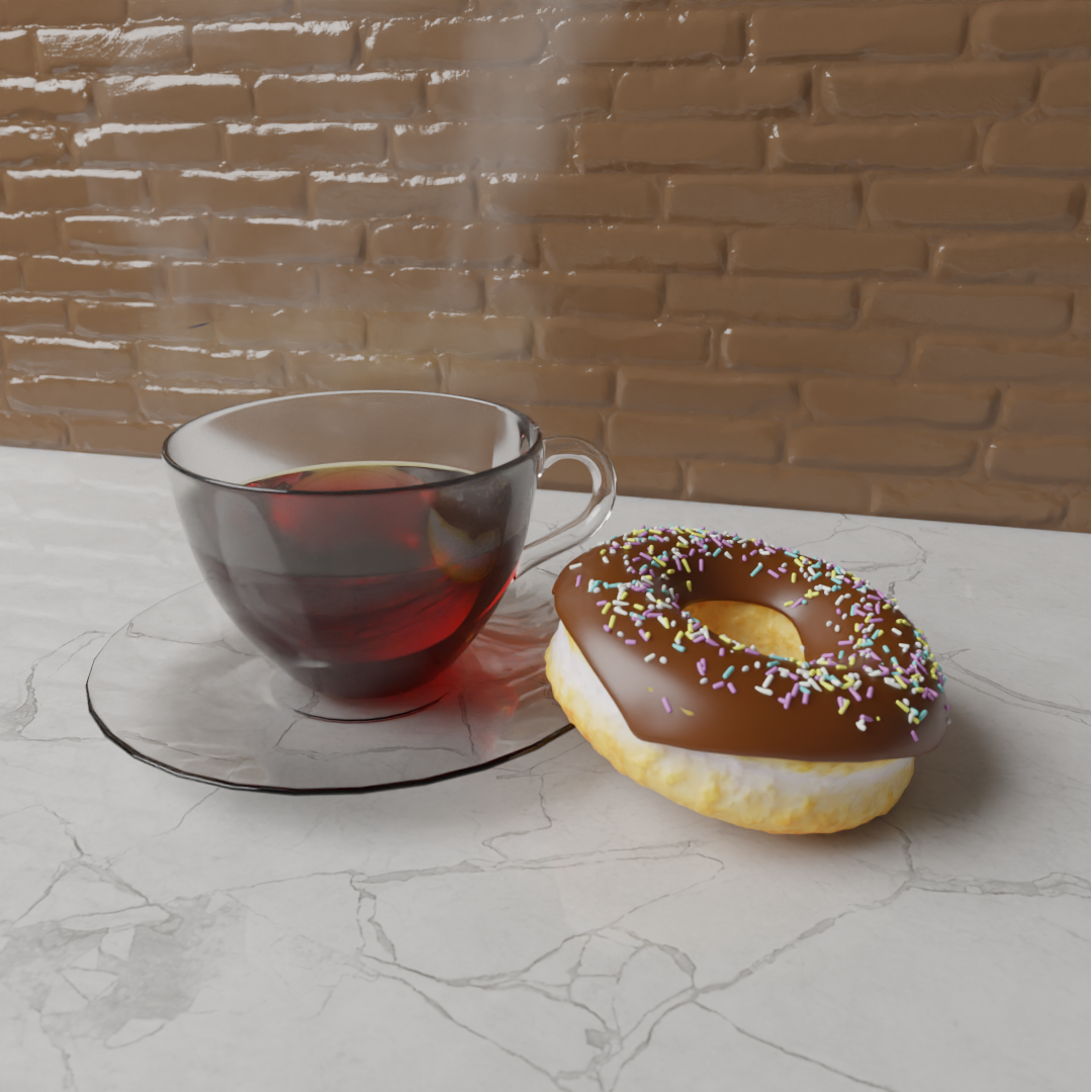 Coffee cup & donut